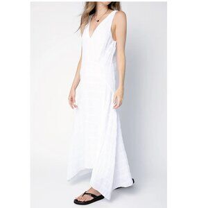 FRAME Savannah Dress in White Large EUC